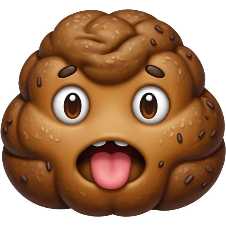 a mouth full of poop emoji