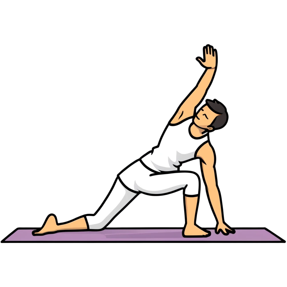 A man doing rehabilitation exercises on a yoga mat emoji