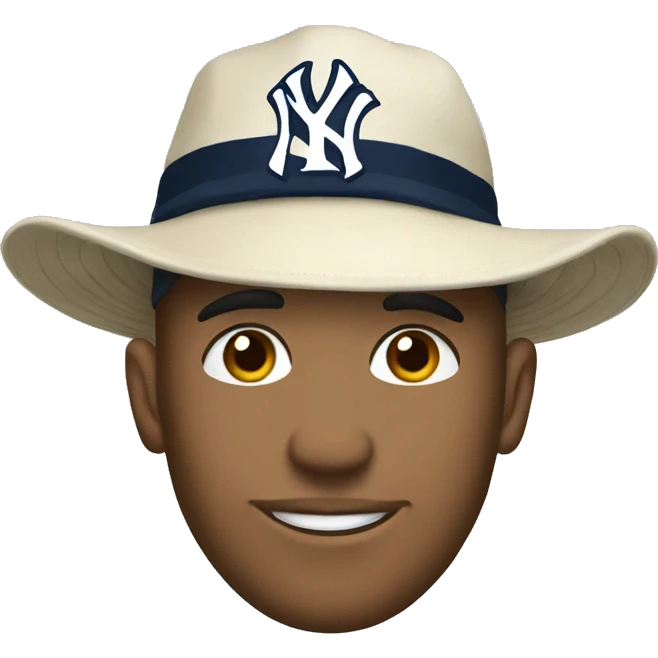 yankee hat with really long brim emoji