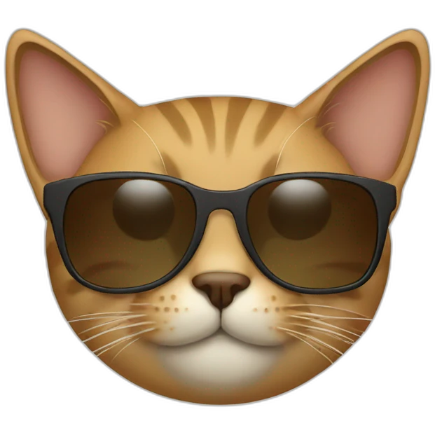 Cat with sunglasses emoji