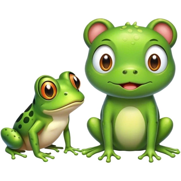 Frog and a dog  emoji