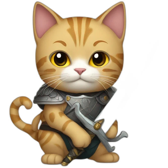 cat with sword emoji
