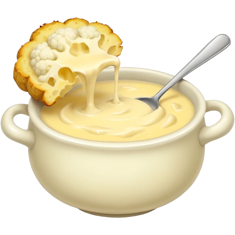 Califlower and cheese soup emoji