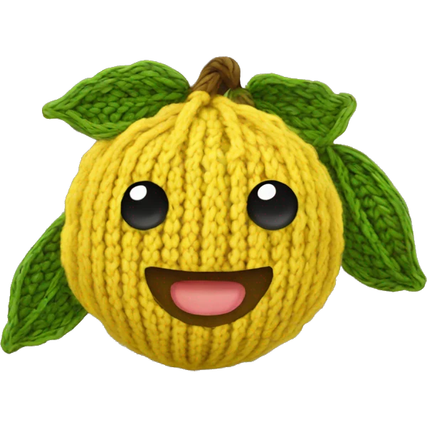 knitted lemon emoji