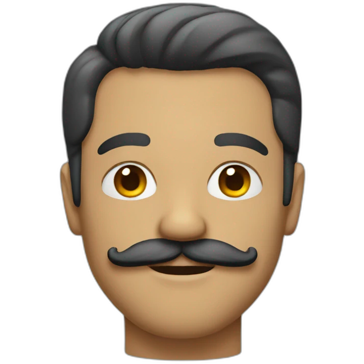bold man with mustache emoji