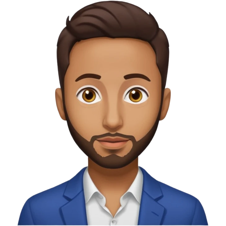 Anwar Jibawi with dark brown hair emoji