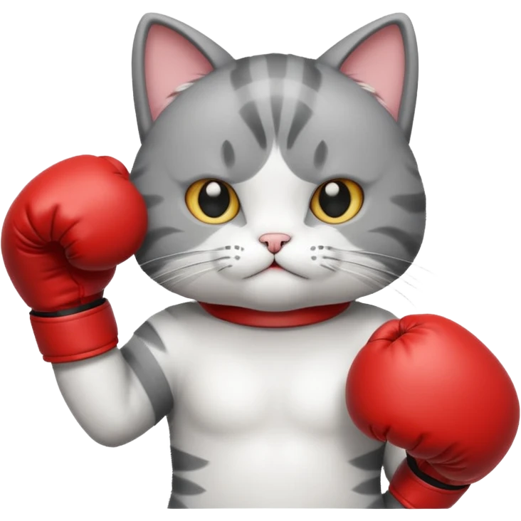 Cat boxing emoji