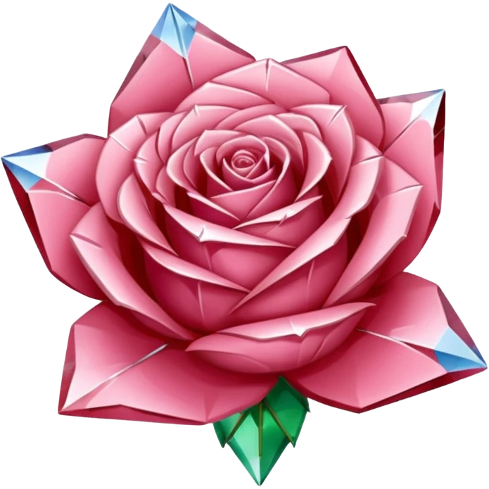 Rose made out of broken crystal  emoji