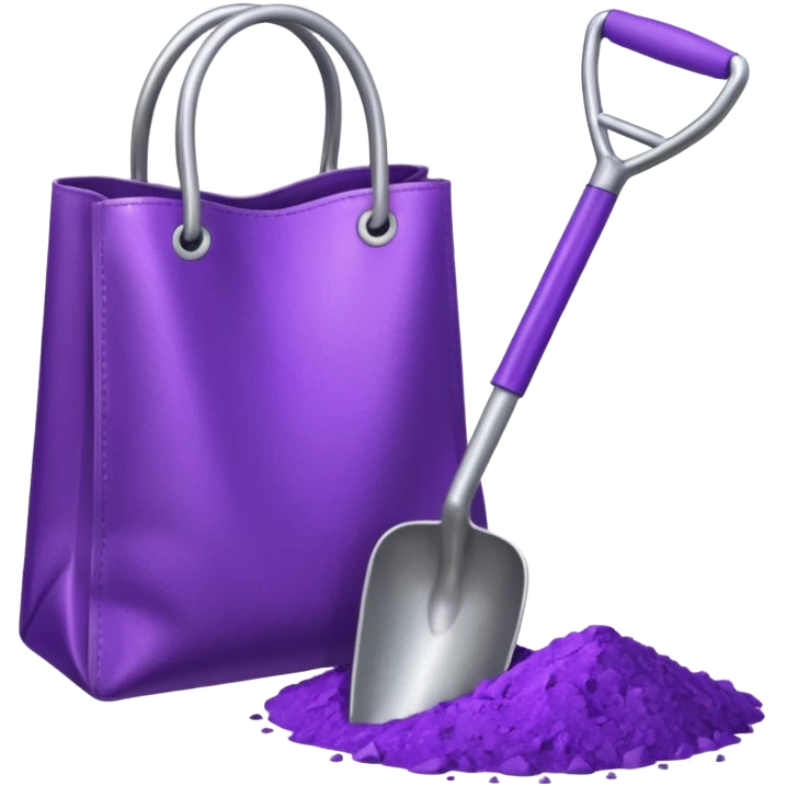 Emoji de una bolsa de tussi y una palita  emoji