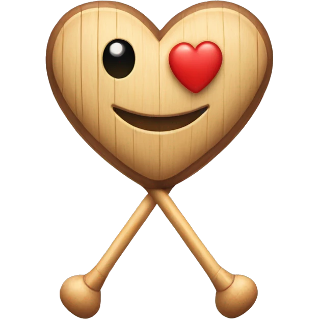 Croquet in a shape of a heart emoji