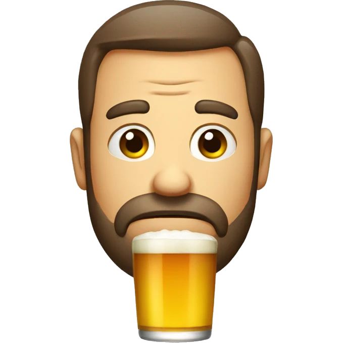 sad man beer emoji