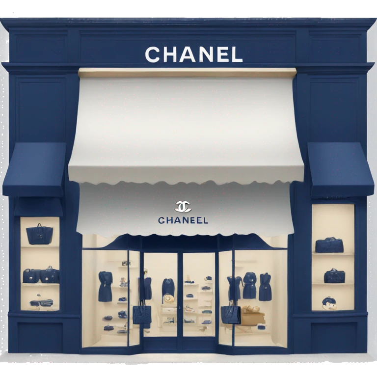 Navy blue Chanel store  emoji
