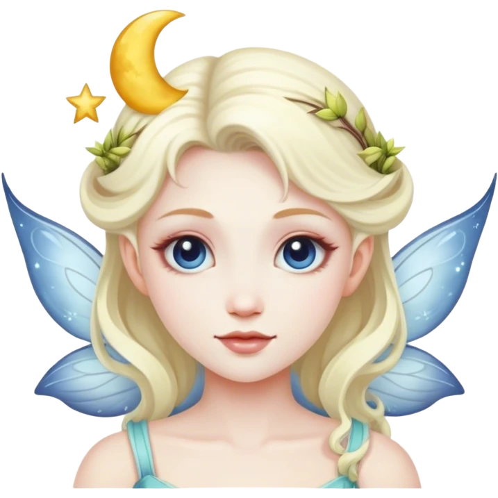 a moon fairy emoji