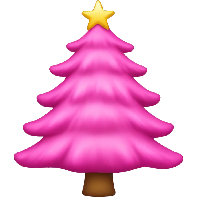 Pink Christmas tree emoji