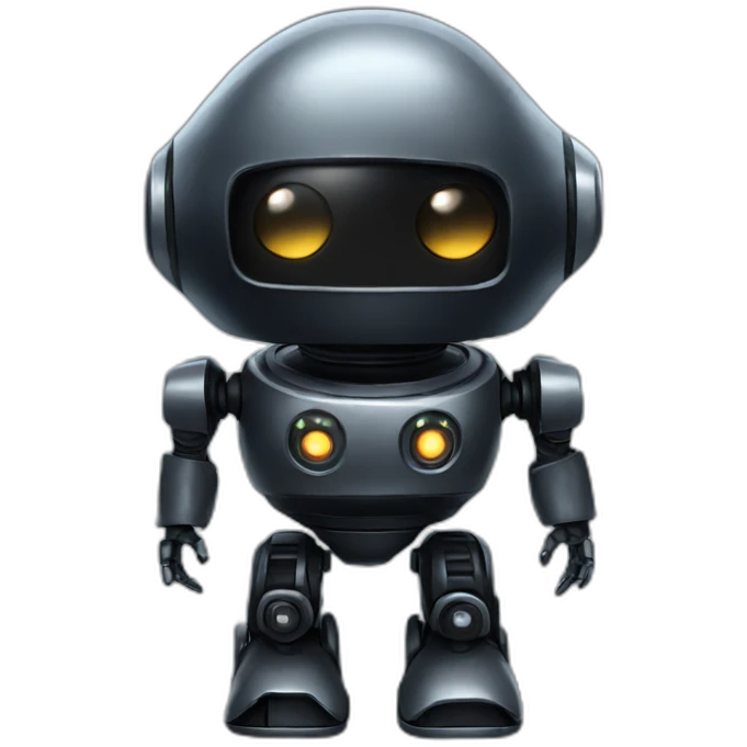 cute space black robot emoji
