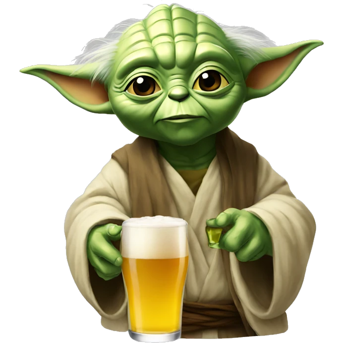 Yoda-drink-beer emoji