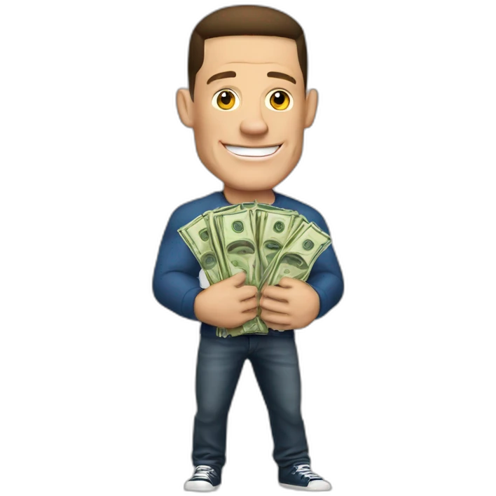 john cena holding money emoji