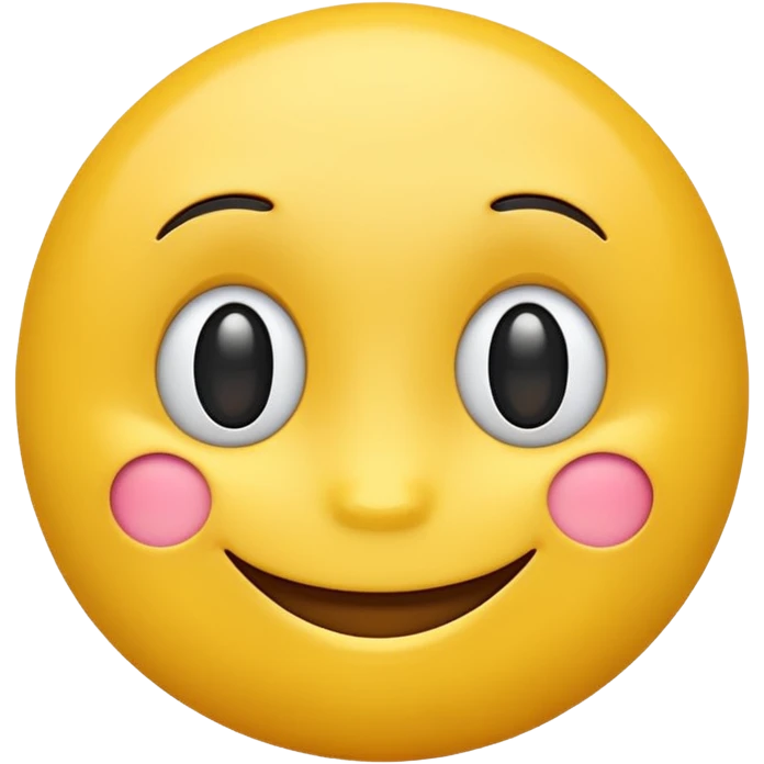 Apple-style 3D illustration of a single yellow like emoji emoji