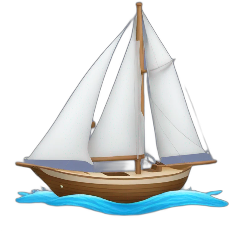 sail boat with dolphin sail emoji