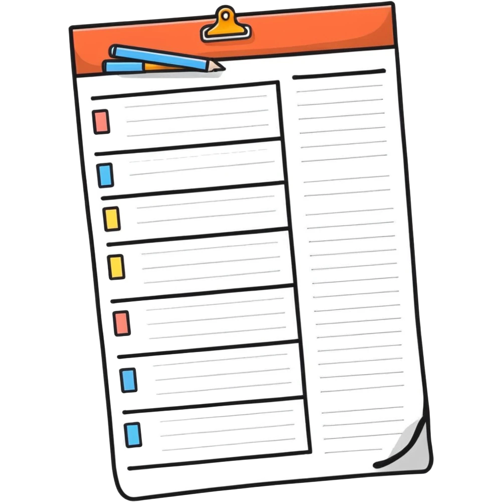 very long endless one-page to-do list emoji