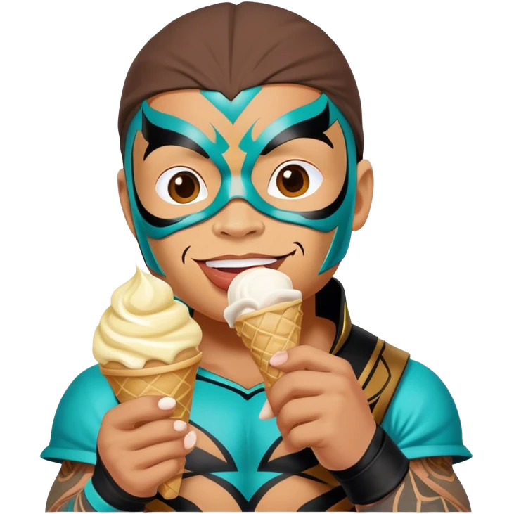 Rey mysterio eating ice cream emoji