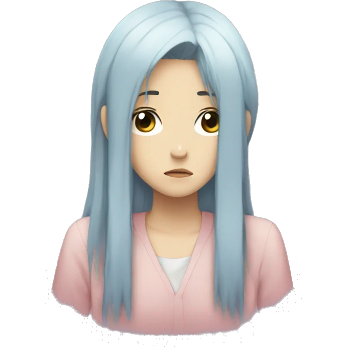 sad anime girl emoji