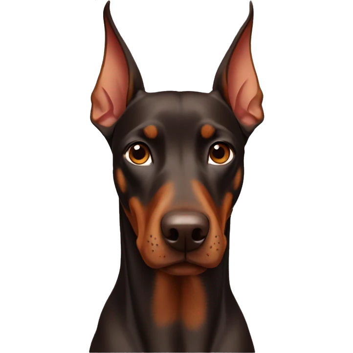 Brown Doberman pinscher  emoji