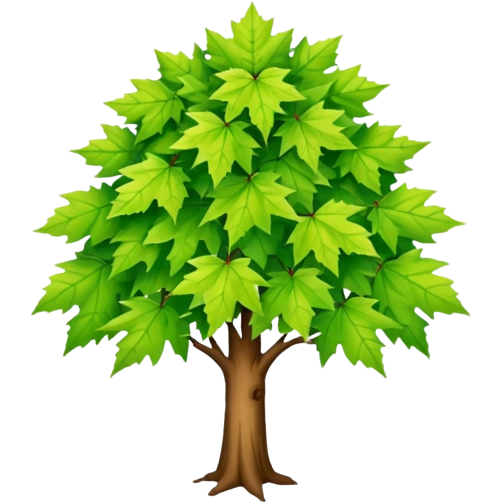 Cute, full-length tree maple emoji  emoji