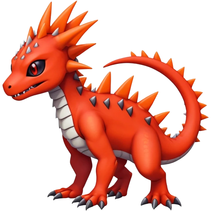 Cute Guilmon-Salandit-Fakémon-hybrid-creature (full body)  emoji