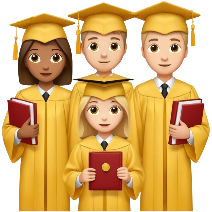 sobre manila amarillo - foto de graduandos emoji