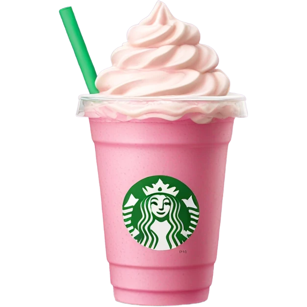 pink frappuccino without whipped cream  emoji