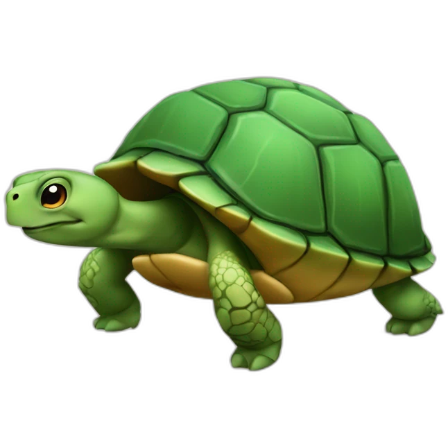 Tortue sur un caca emoji