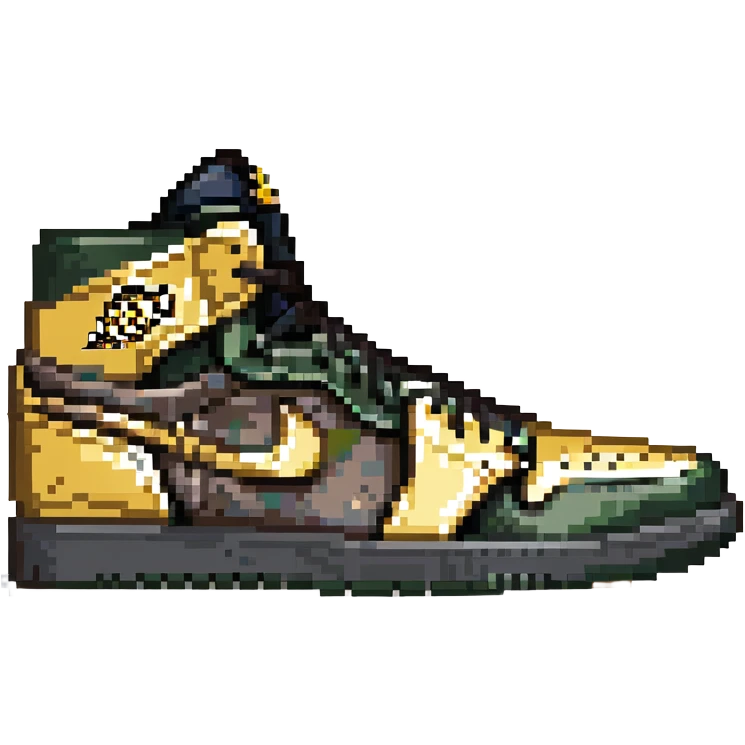 black and gold Jordan 1 sneaker emoji