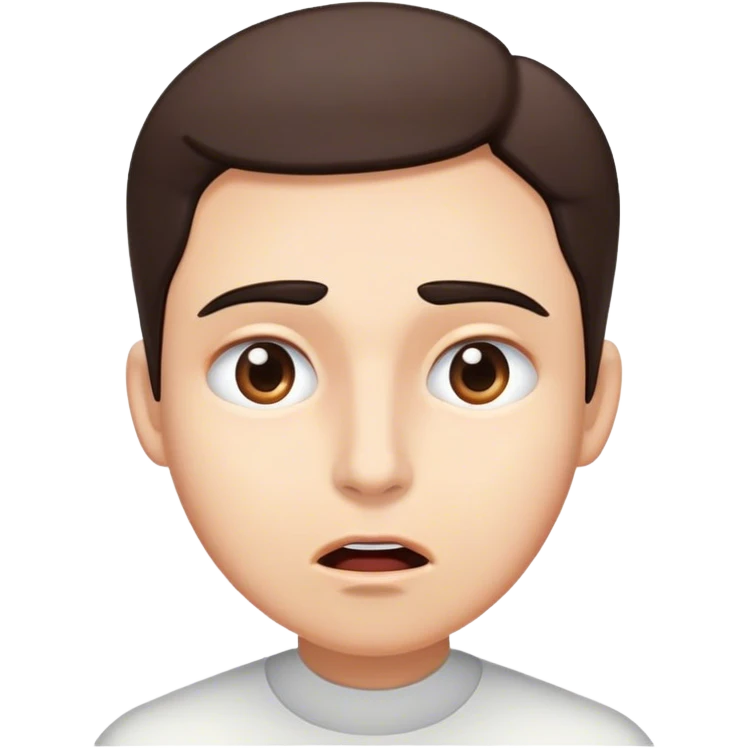 Eyebrows raised unevenly, mouth slightly open, the face of someone processing too much information at once. emoji