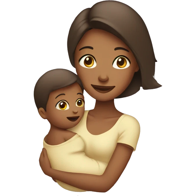 Mom holding a baby emoji