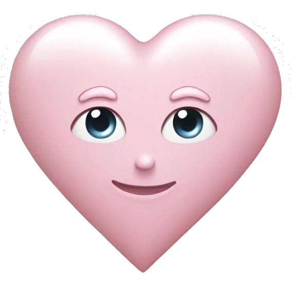 pearl light pink heart emoji