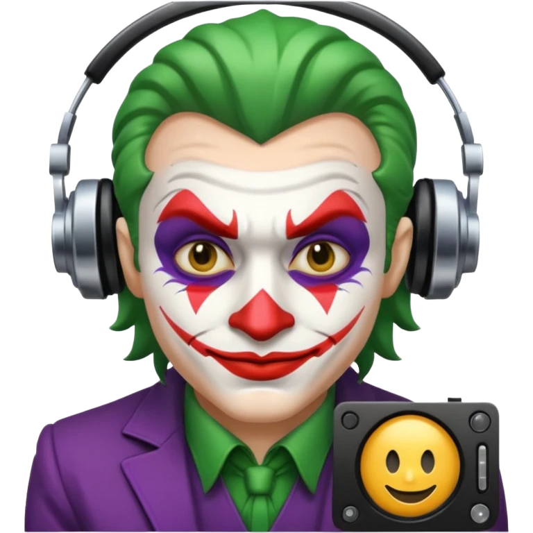 Emoji saying dj joker emoji