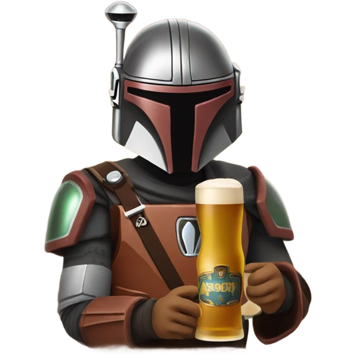 Mandolorian with beer emoji