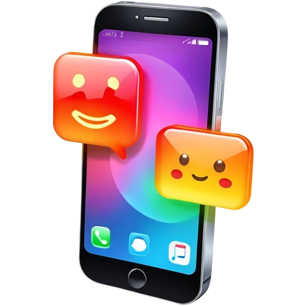 smart phone with notification emoji