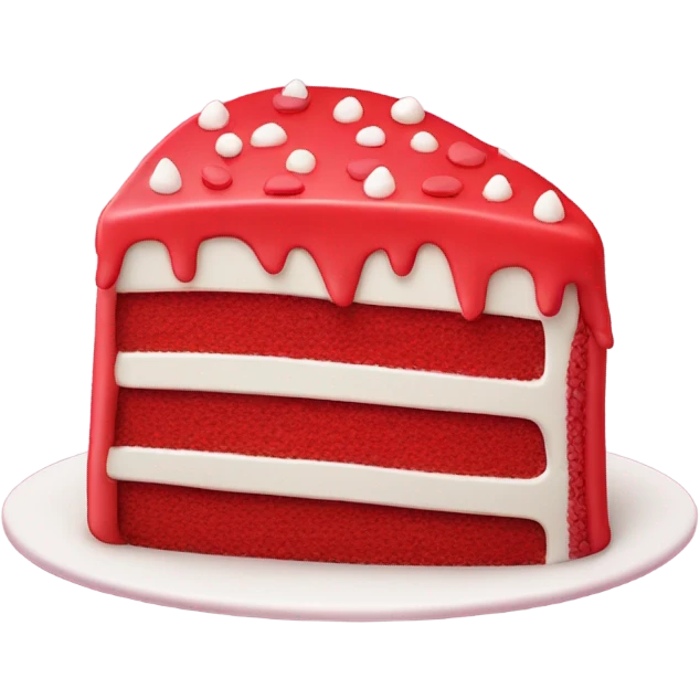 red heart shaped cake emoji