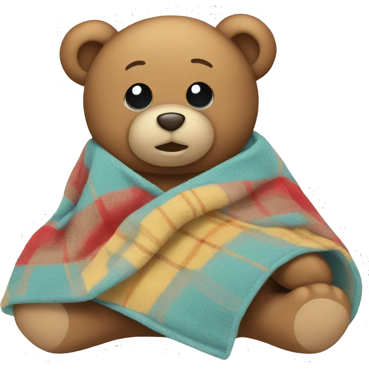 teddy bear with blanket emoji