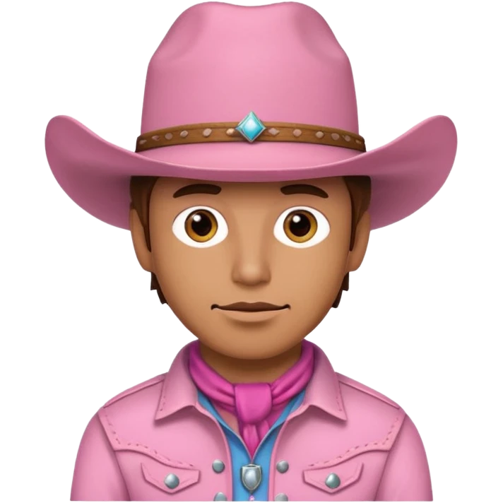 pink cowboy male emoji