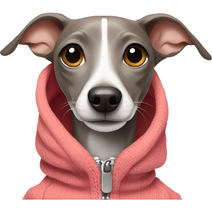 Italian Greyhound with clothes emoji