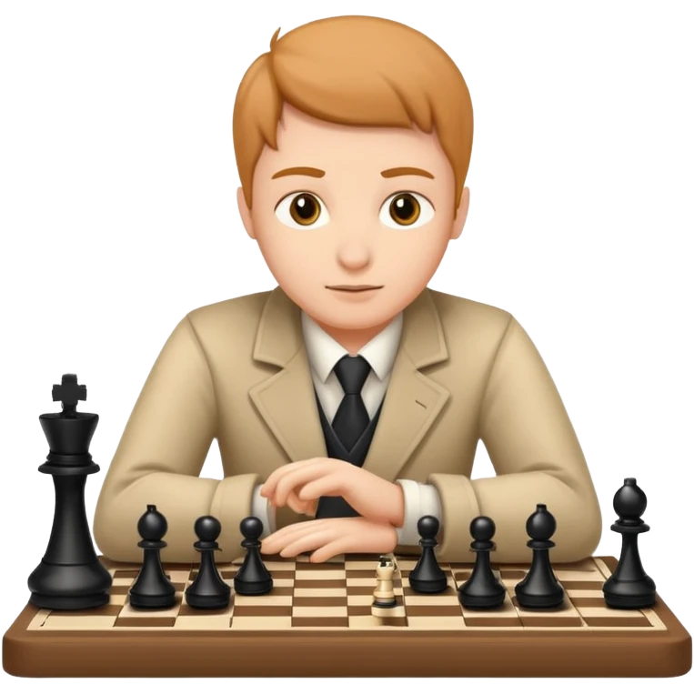 Player with chess clock, Chess club. emoji