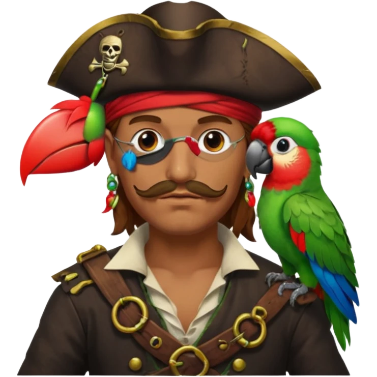 pirate and parrot emoji