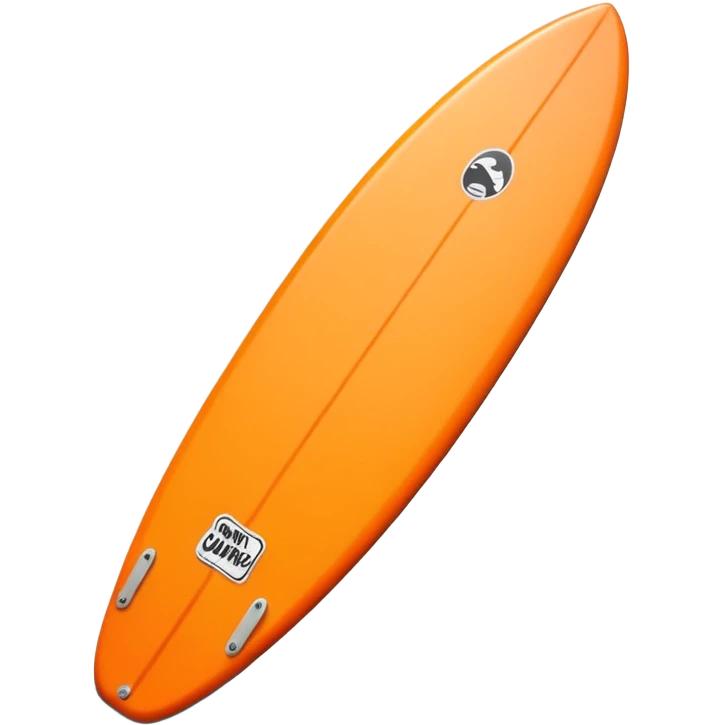 1 orange Surfboard with Sticker emoji