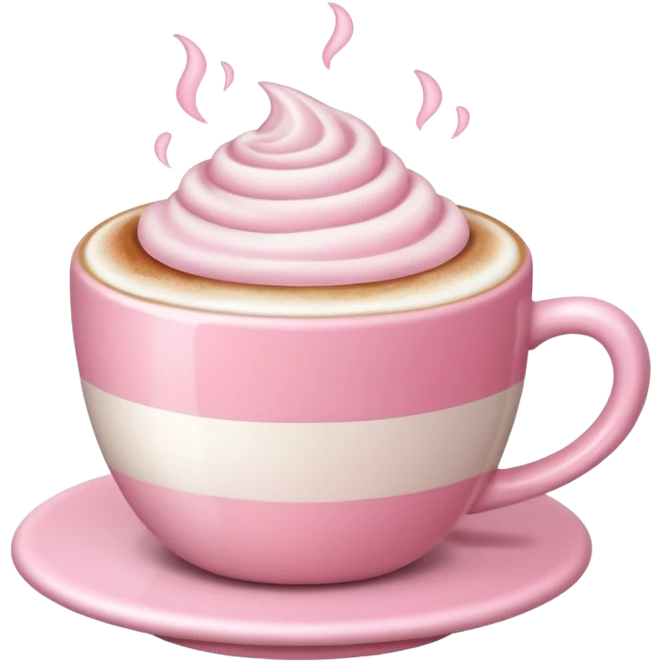 Pink cappuccino  emoji