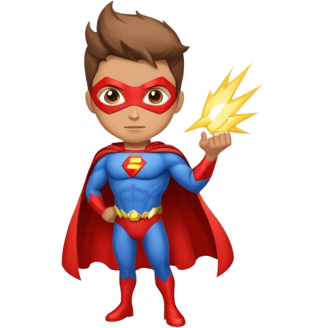 superhero with growth powers in basic form emoji
