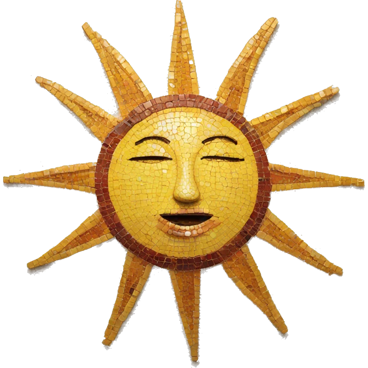 Mosaic sun emoji