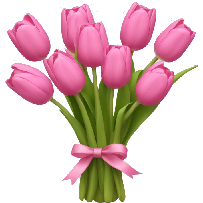 Pink tulip bouquet  emoji